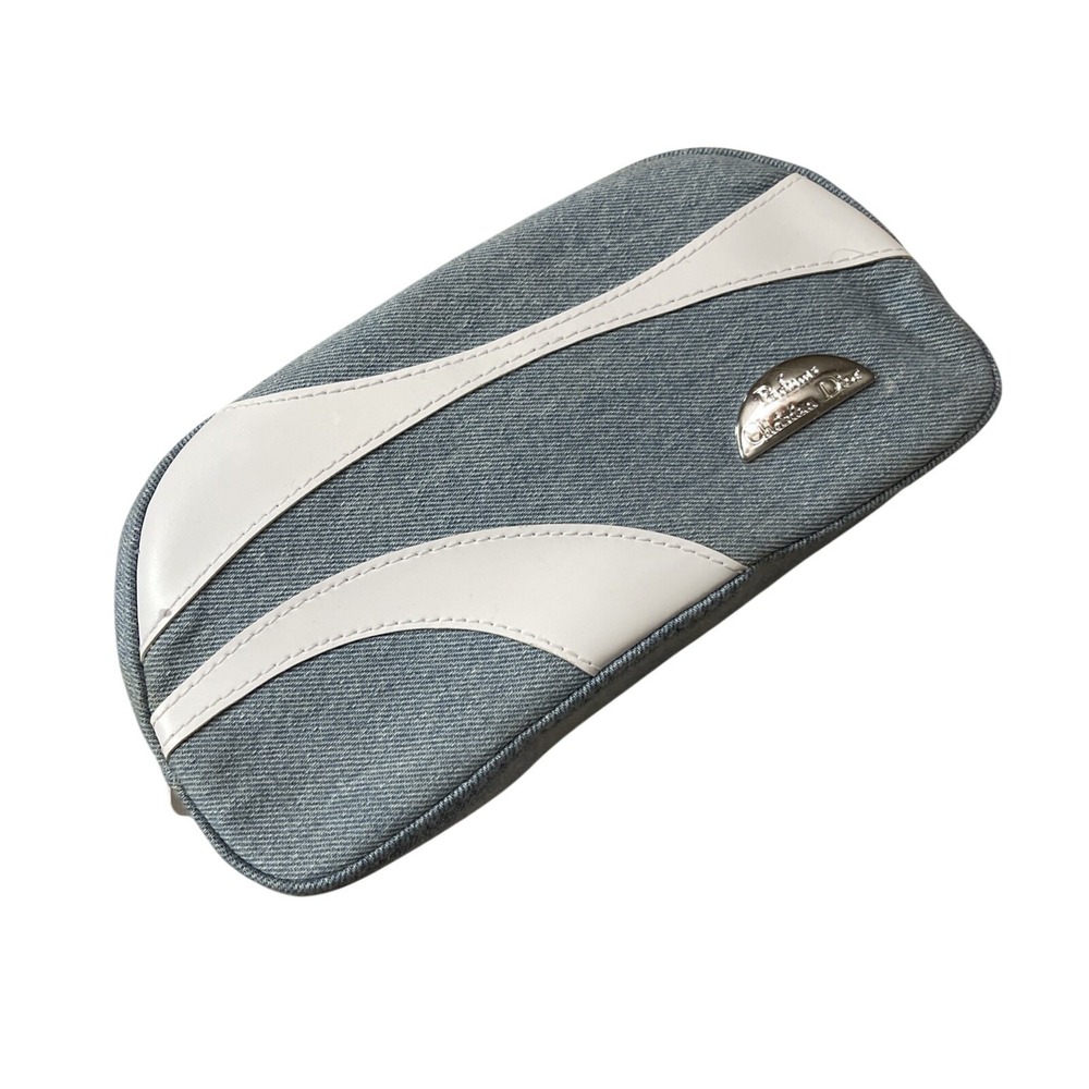 Christian Dior Parfums Demim Half-moon Pouch bag Denim Makeup New Perfume Y2K‎